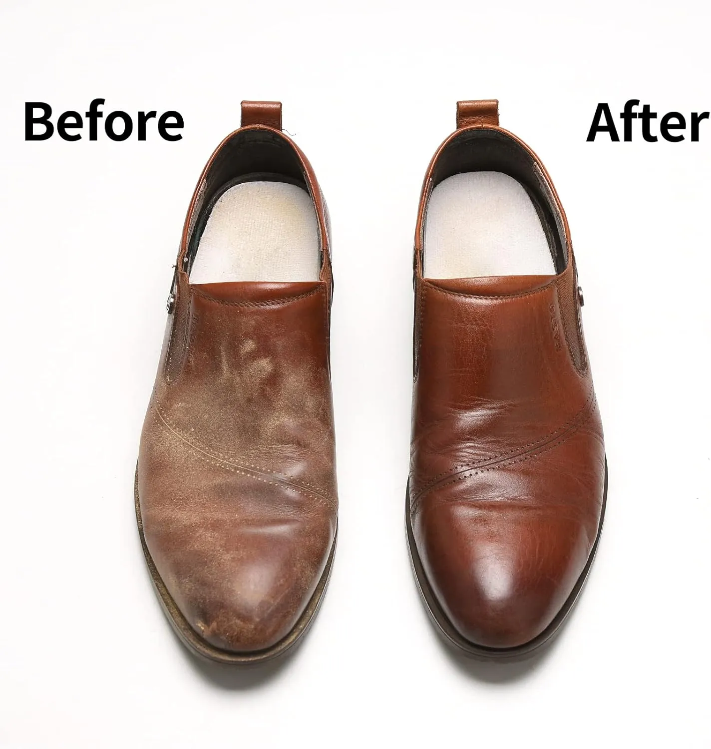 4-Piece Horsehair Shoe Brush Shine Kit, Shoe Polish Kit, Leather Shoes Boot Clea