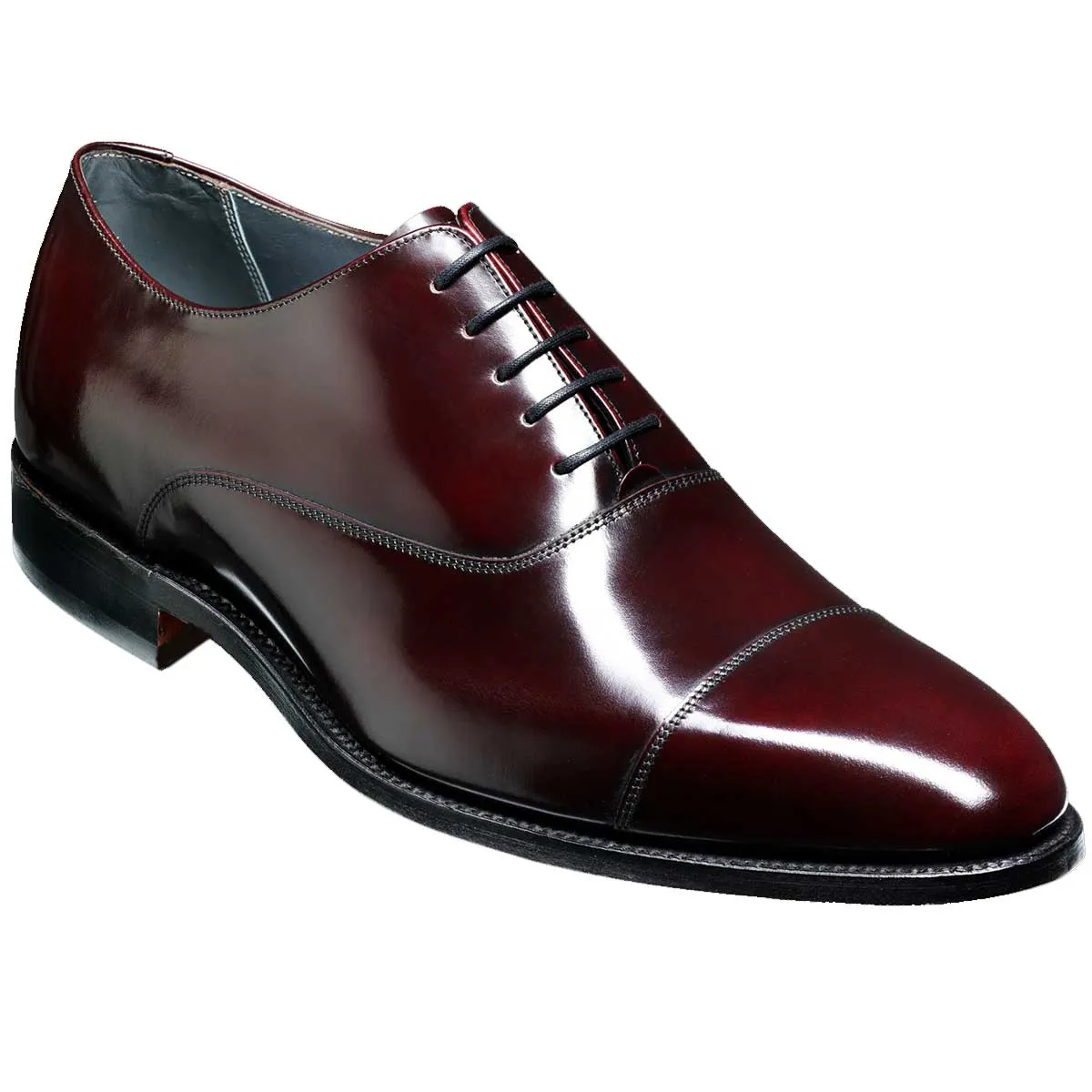 40% OFF BARKER Winsford Shoes - Mens Oxford - Burgundy Hi-Shine - Size: UK 6, 9.5 & 11