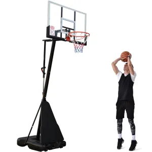 7.5ft 10ft Height Adjustable Portable Basketball Hoop