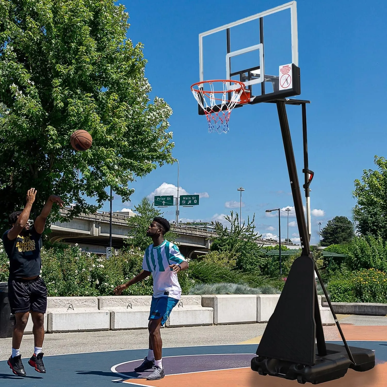 7.5ft 10ft Height Adjustable Portable Basketball Hoop