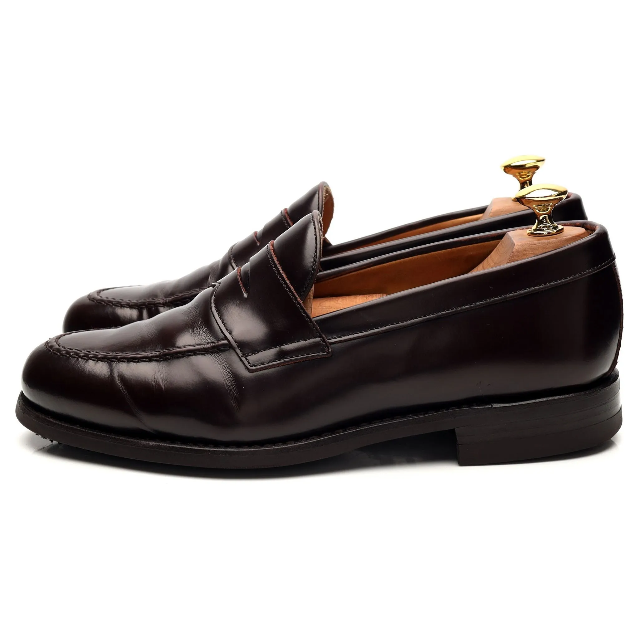 '9628' Burgundy Leather Loafer UK 6.5