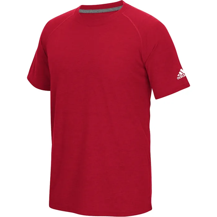 Adidas Climalite Adult Short Sleeve Tee 4897, Power Red