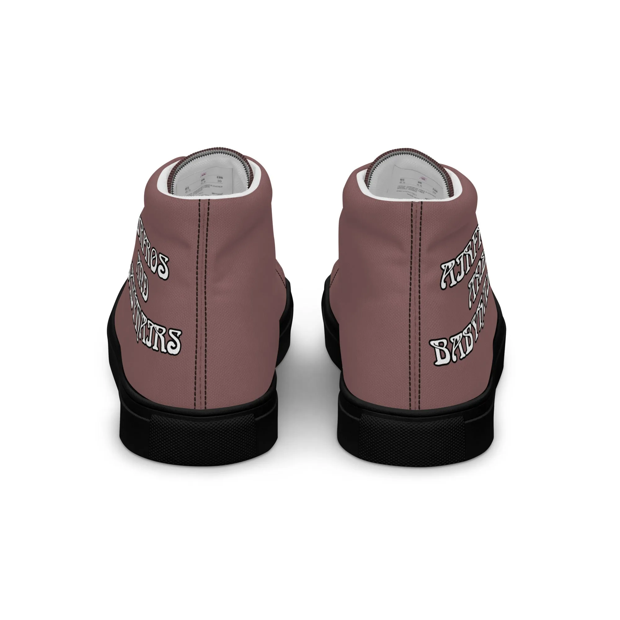 Airfros And Babyhairs Light Wood Women’s high top canvas shoes