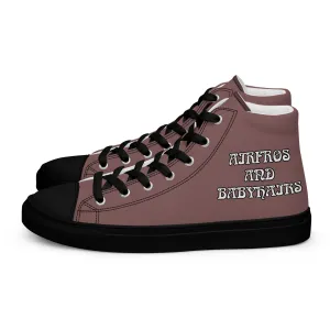 Airfros And Babyhairs Light Wood Women’s high top canvas shoes