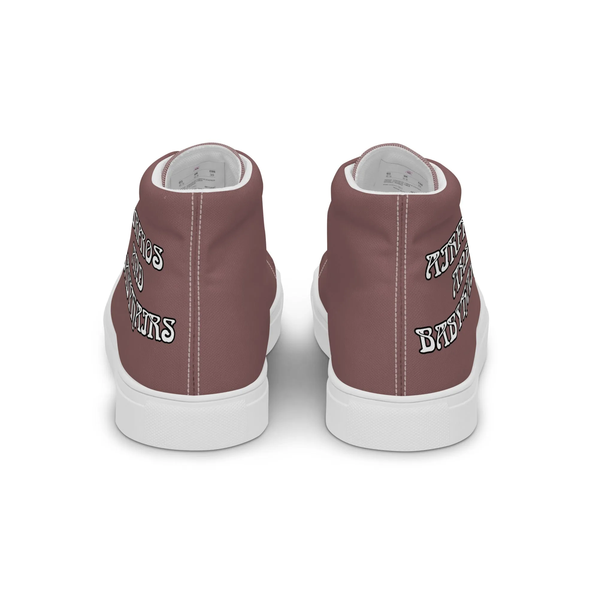 Airfros And Babyhairs Light Wood Women’s high top canvas shoes