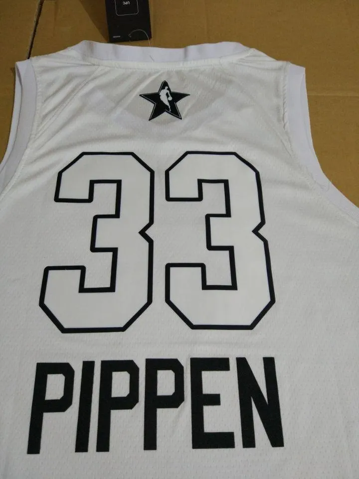 All Star Men 33 Scottie Pippen Jersey White Chicago Bulls Fanatics