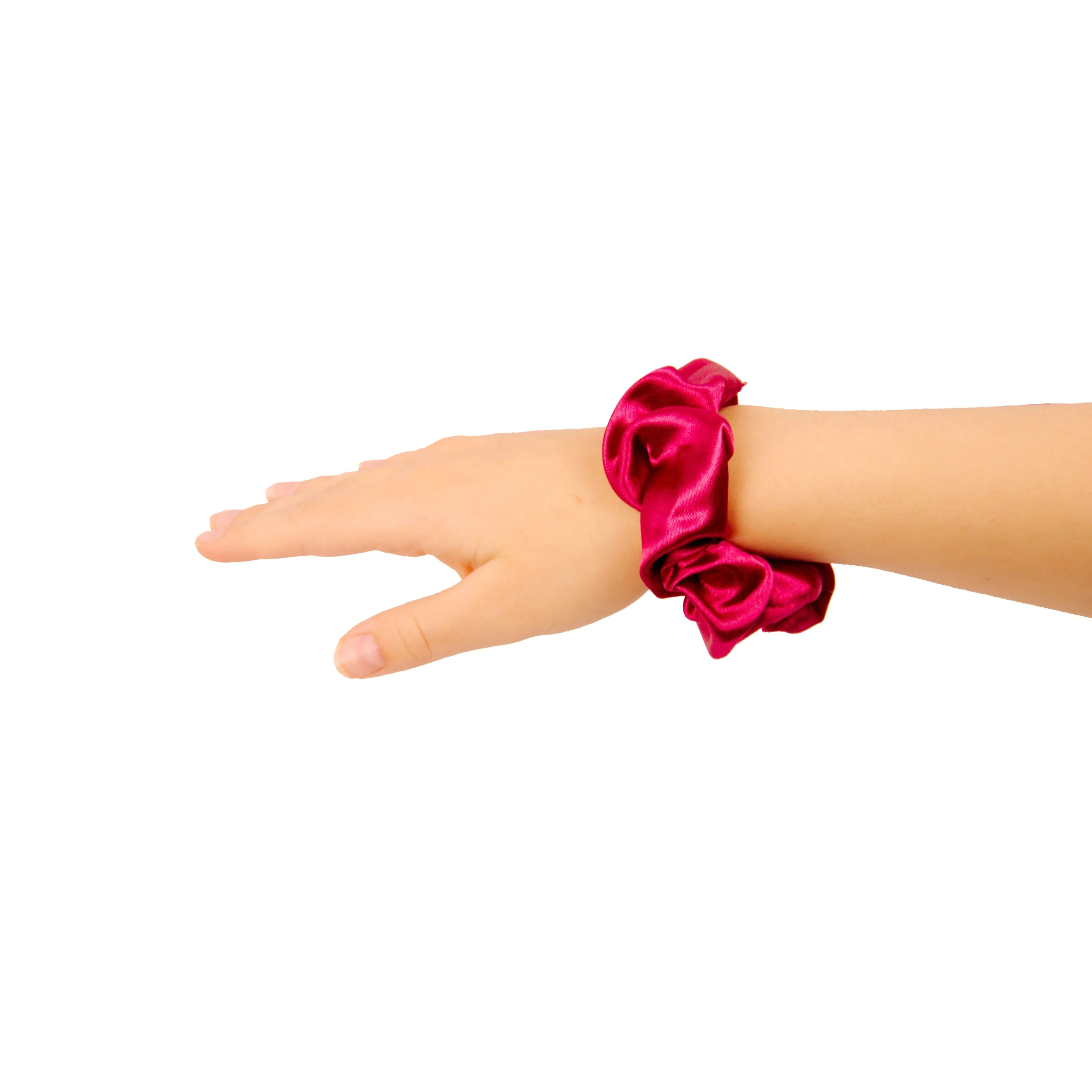 Amelia Beauty Products, Rainbow Colors Satin Scrunchies, 3.5in Diameter, Gentle on Hair, Strong Hold, No Snag, No Dents or Creases. 8 Pack