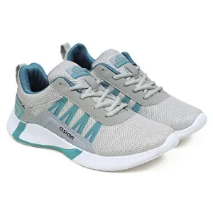 ASIAN Men's Bouncer-01 Grey Firozi Sports Latest Stylish Casual Sneakers,Lace up Lightweight Shoes for Running, Walking, Gym UK-6