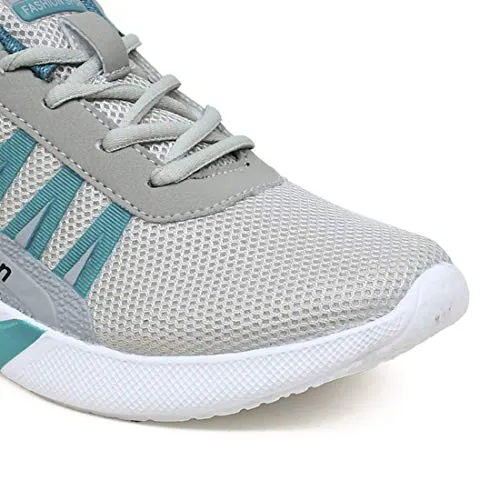 ASIAN Men's Bouncer-01 Grey Firozi Sports Latest Stylish Casual Sneakers,Lace up Lightweight Shoes for Running, Walking, Gym UK-6