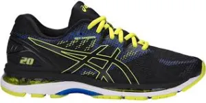 Asics Men's Gel-Nimbus 20 Running Shoes in Black/Sulphur Spring/Victoria Blue