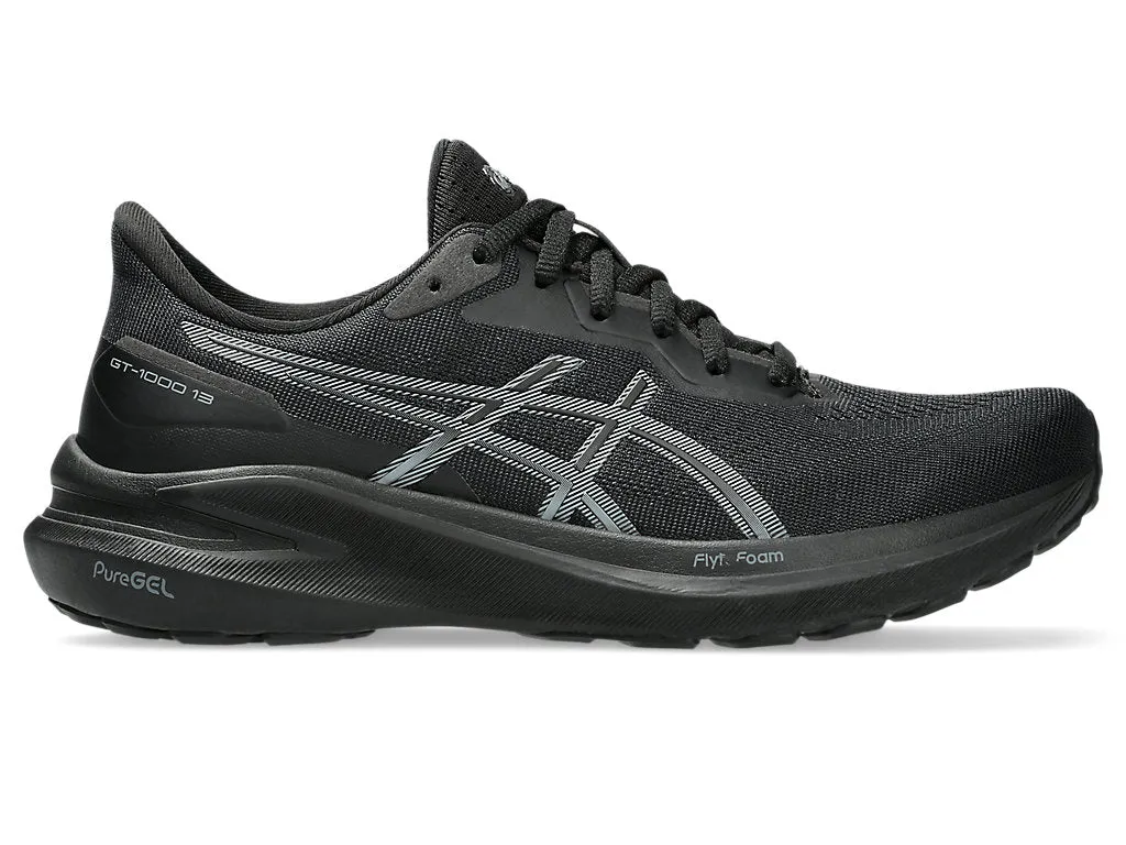 Asics Women's Gt-1000 13 Running Shoes in Black/Steel Grey