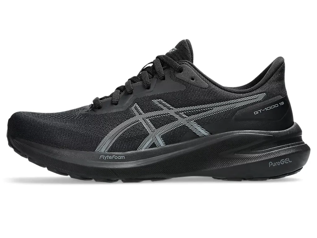 Asics Women's Gt-1000 13 Running Shoes in Black/Steel Grey