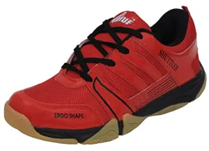 B-TUF Men's Red Badminton Shoes - 6 UK