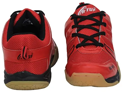 B-TUF Men's Red Badminton Shoes - 6 UK