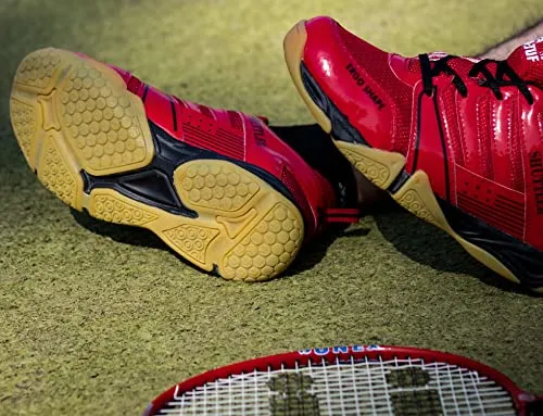 B-TUF Men's Red Badminton Shoes - 6 UK