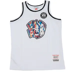 BAD BOY PRINT BASKETBALL JERSEY (WHITE)