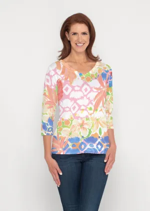 Bali (17254) ~ Signature 3/4 Sleeve V-Neck Top