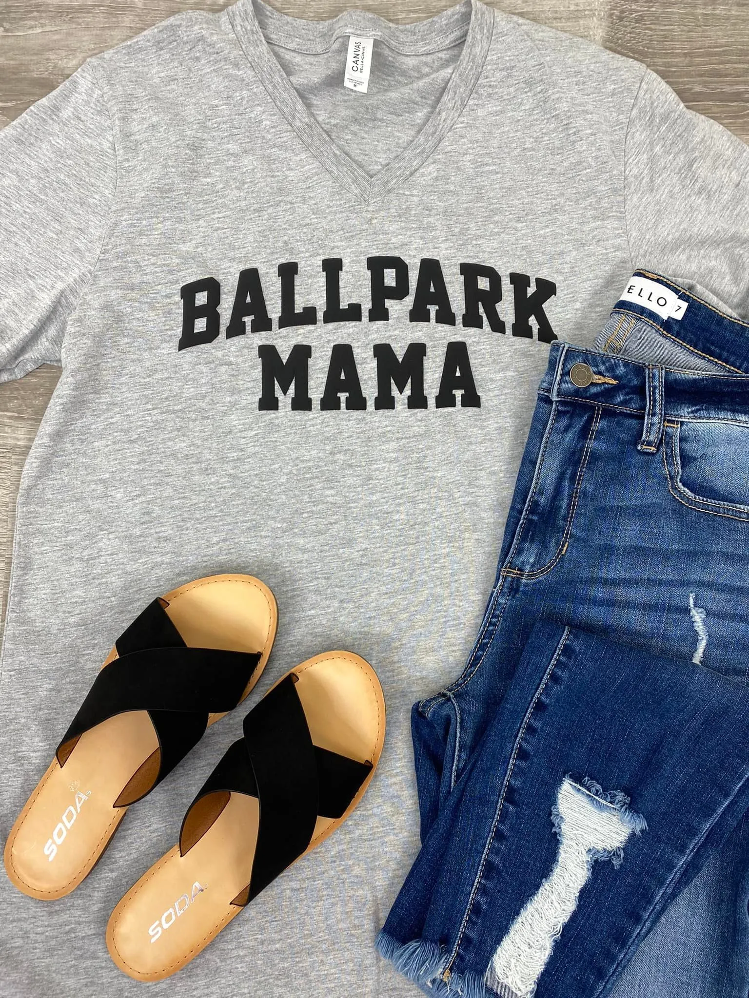 Ballpark Mama Puff Print Tee