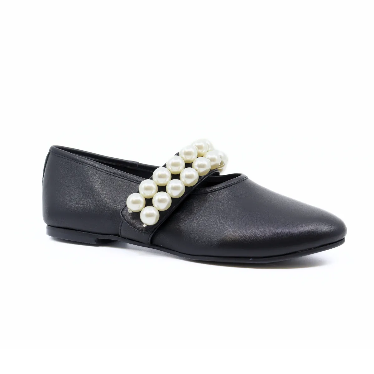 Banded Pearl Ballet Black