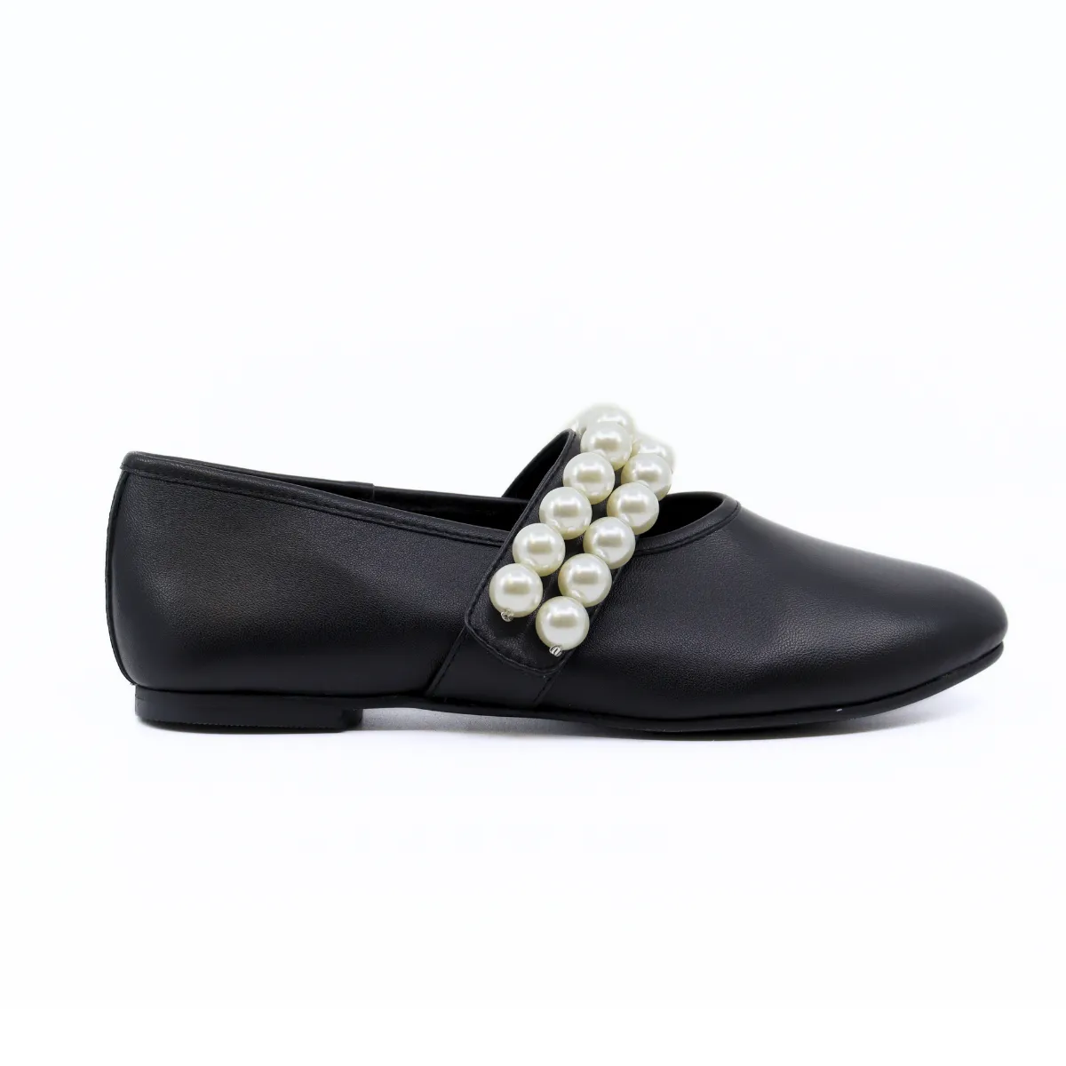 Banded Pearl Ballet Black