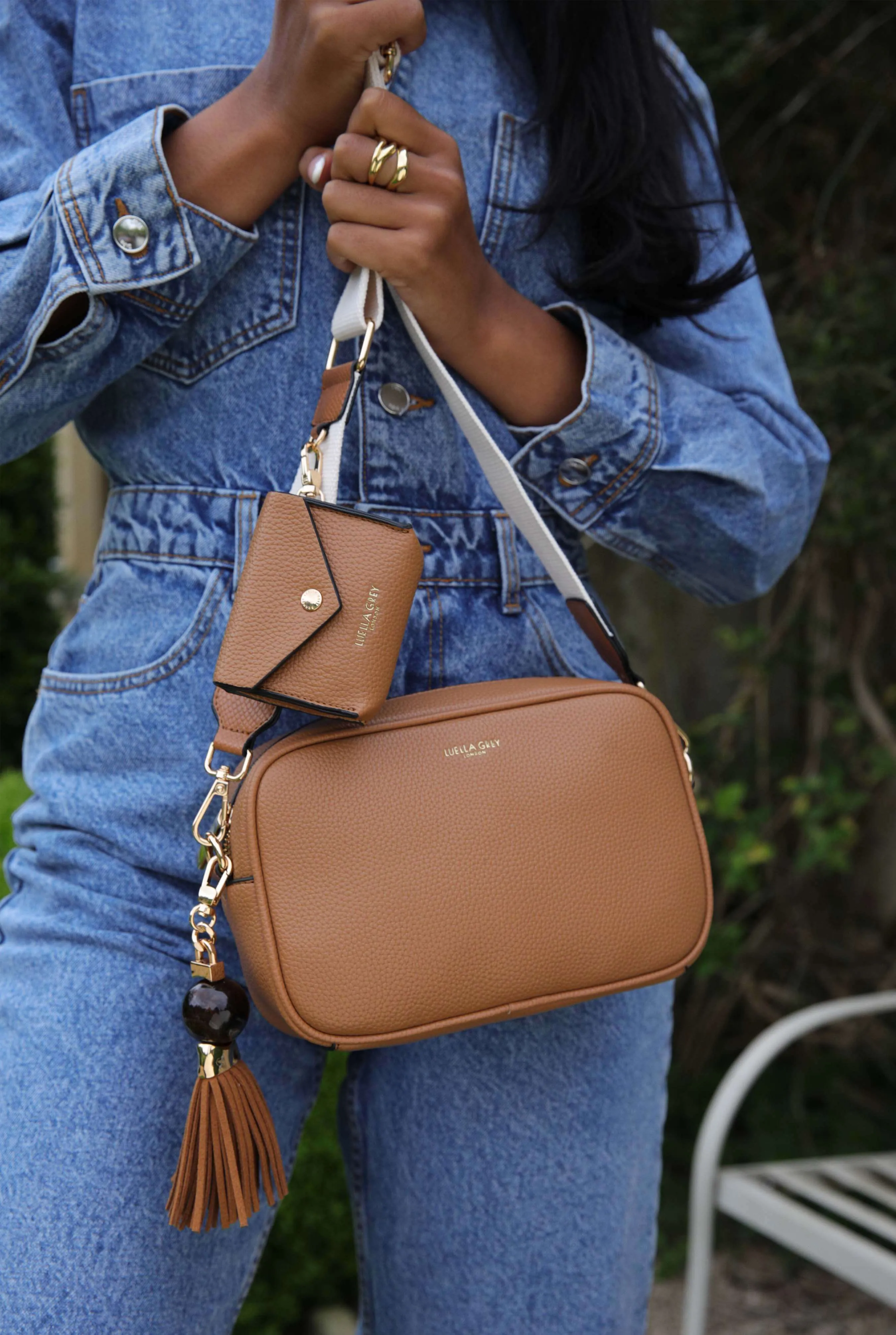 Betty Camel Camera Crossbody