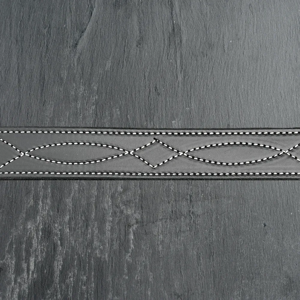 Black Leather Belt (2")