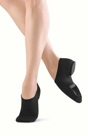 Black Phantom Stretch Canvas Jazz Shoe - Child