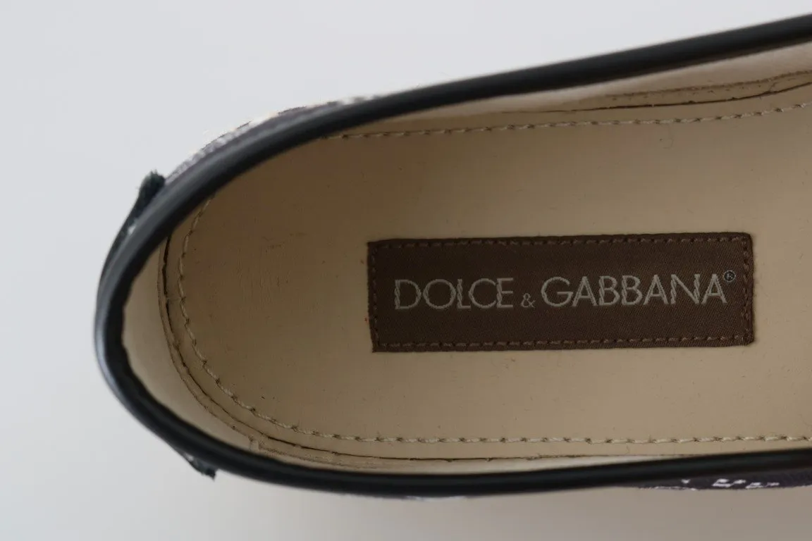 Black Trumpet Canvas Leather Espadrilles Shoes