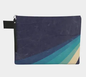 Blue Mod Zipper Pouch