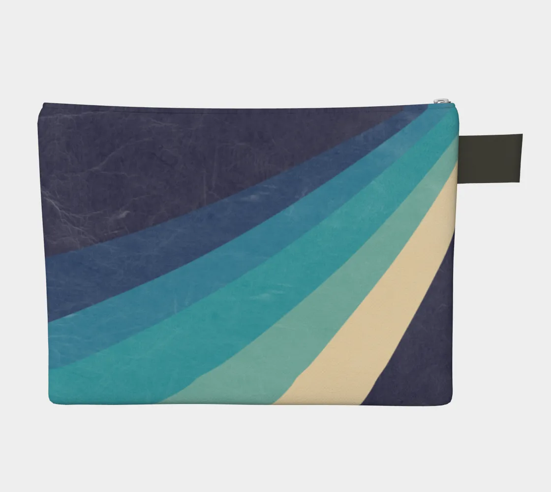 Blue Mod Zipper Pouch