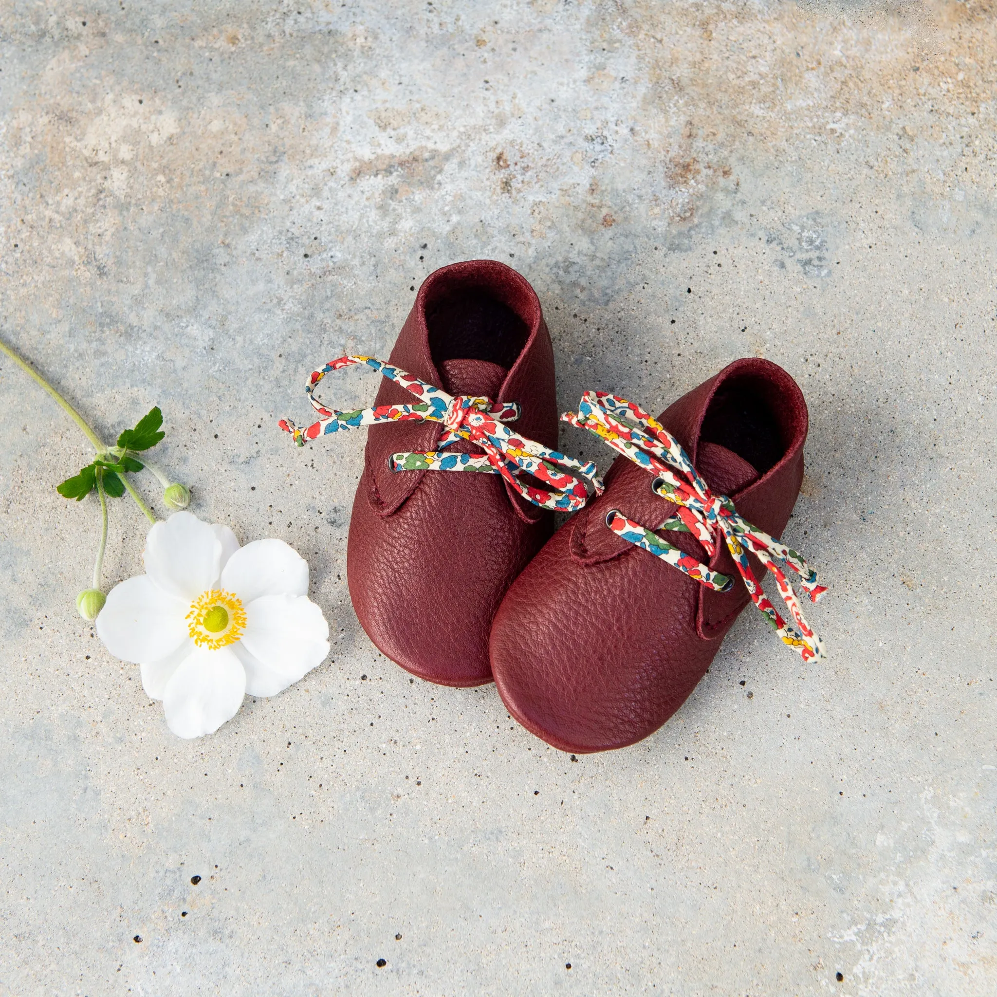 BORDEAUX TRAVELLERS WITH LIBERTY PRINT LACES