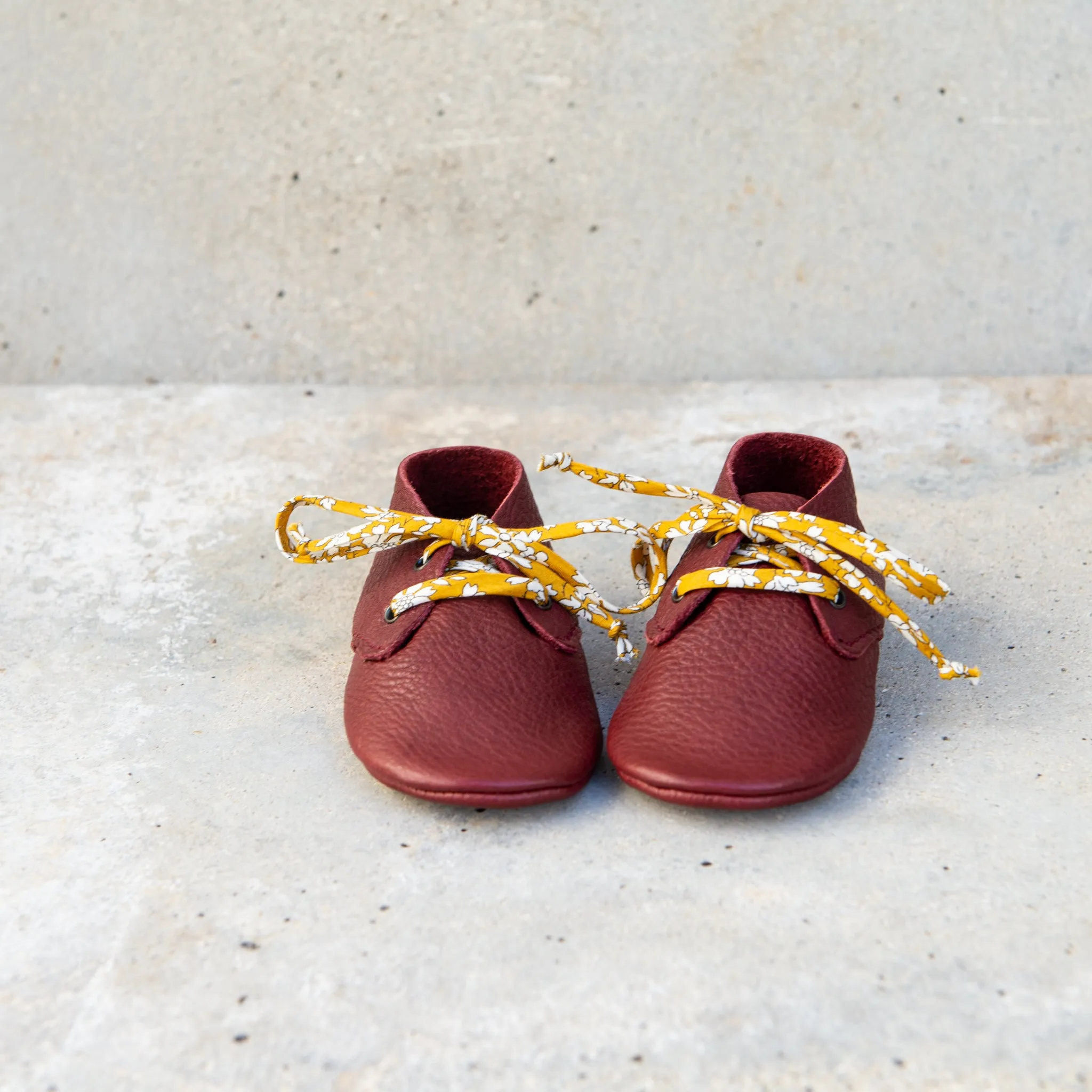 BORDEAUX TRAVELLERS WITH LIBERTY PRINT LACES