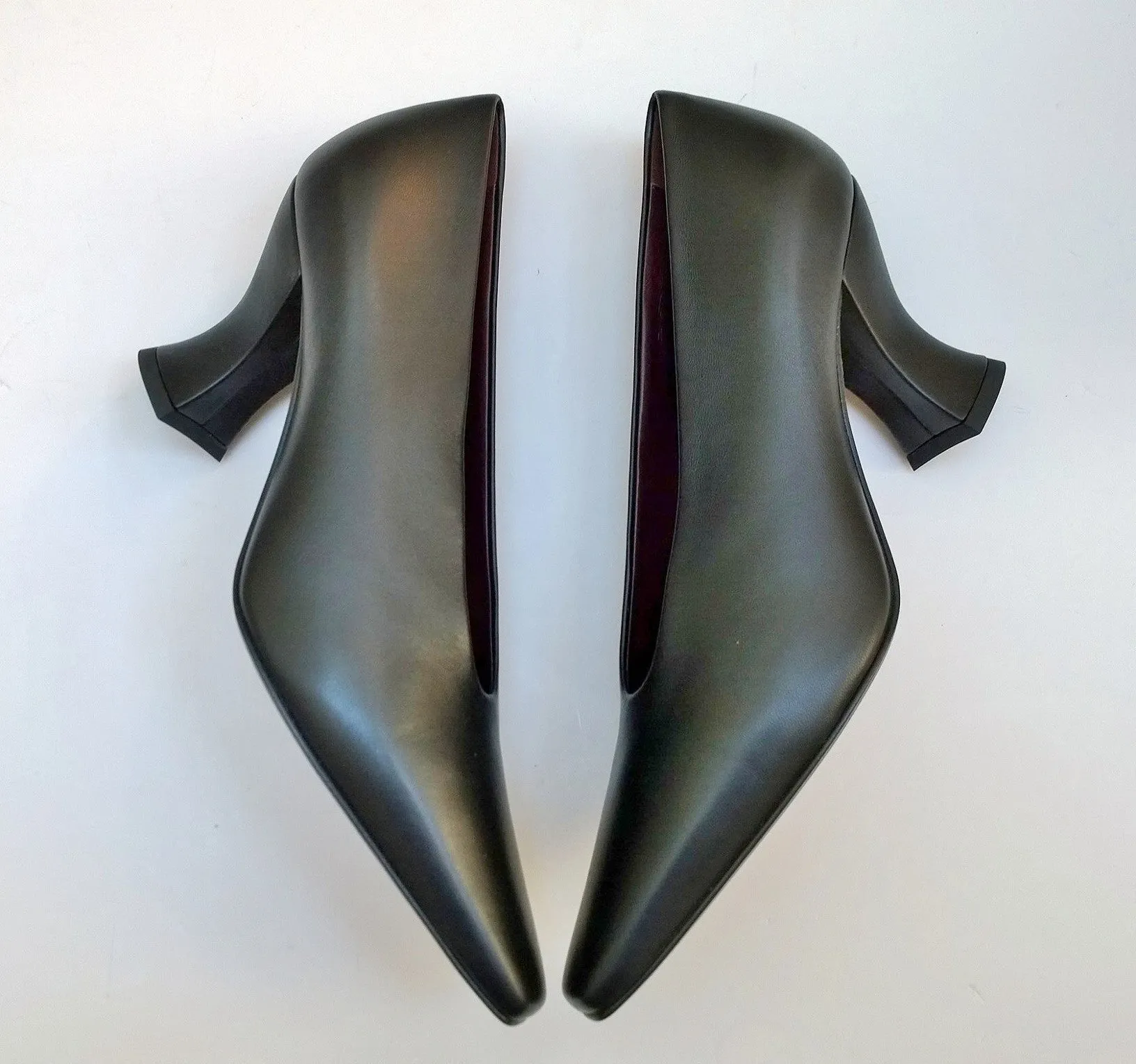 Bottega Veneta Black Leather Almond Heels