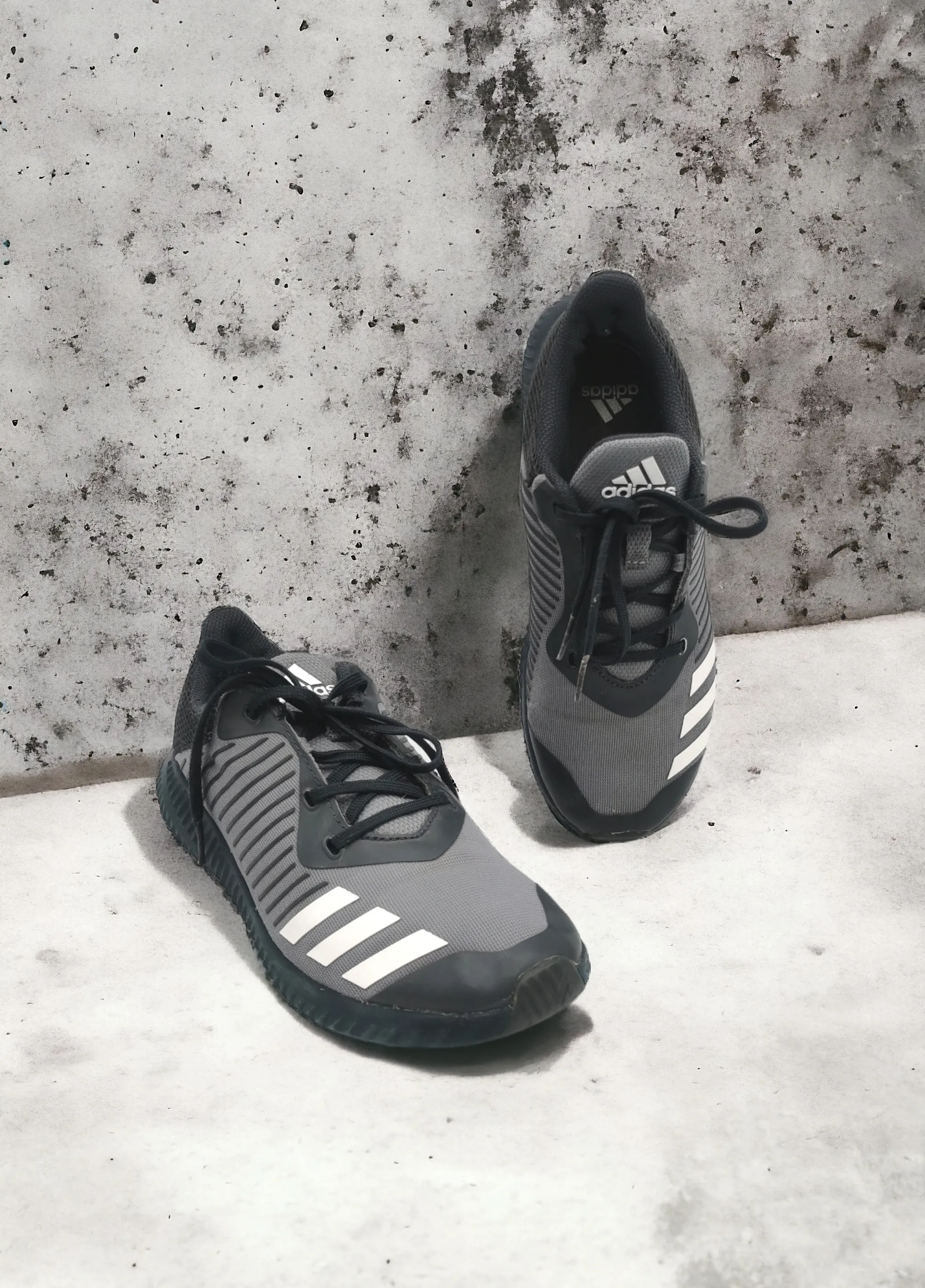 BOY SIZE 3 YOUTH - ADIDAS, Boys Eco Ortholite Cloudfoam Sneakers VGUC B59
