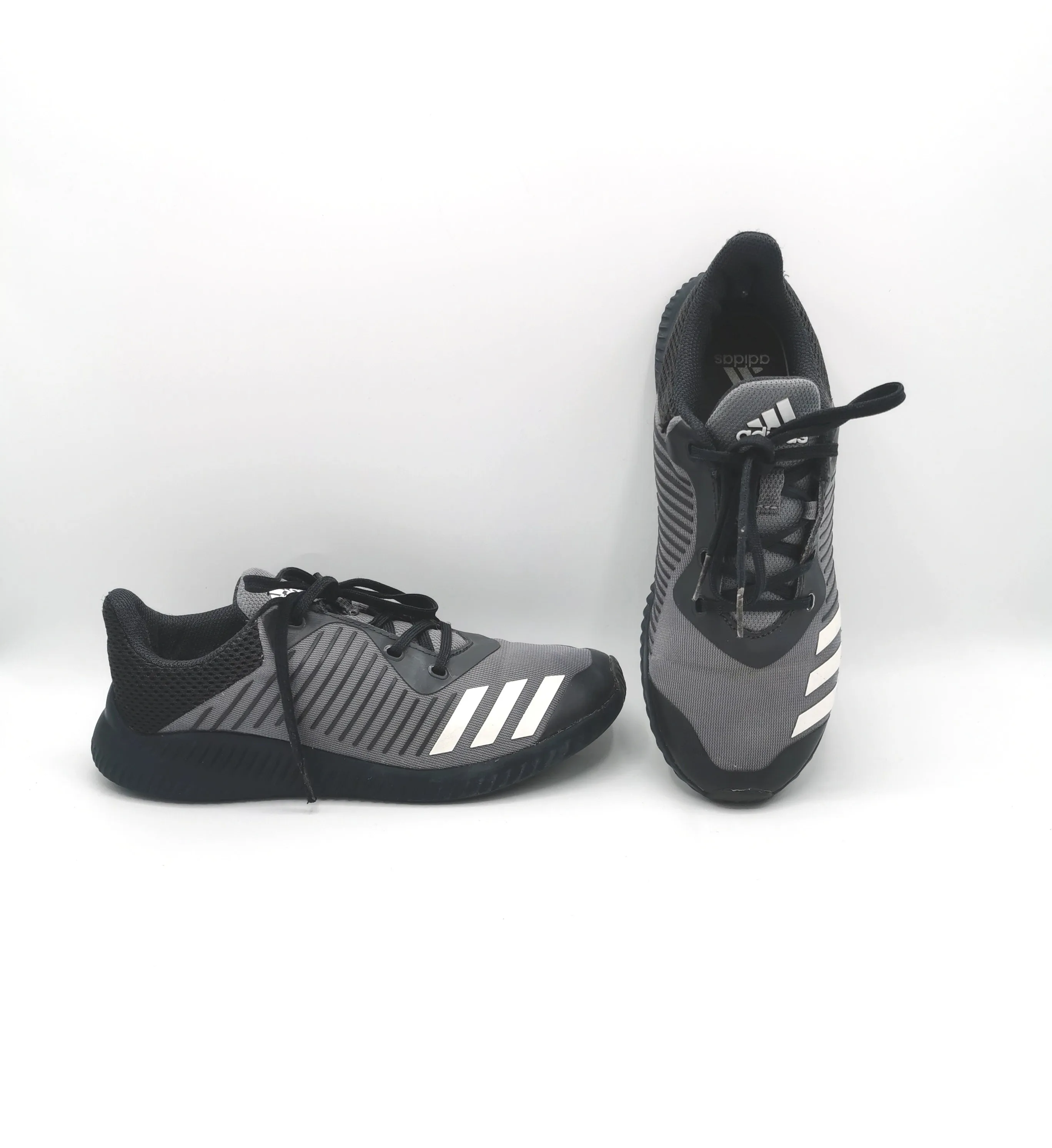 BOY SIZE 3 YOUTH - ADIDAS, Boys Eco Ortholite Cloudfoam Sneakers VGUC B59