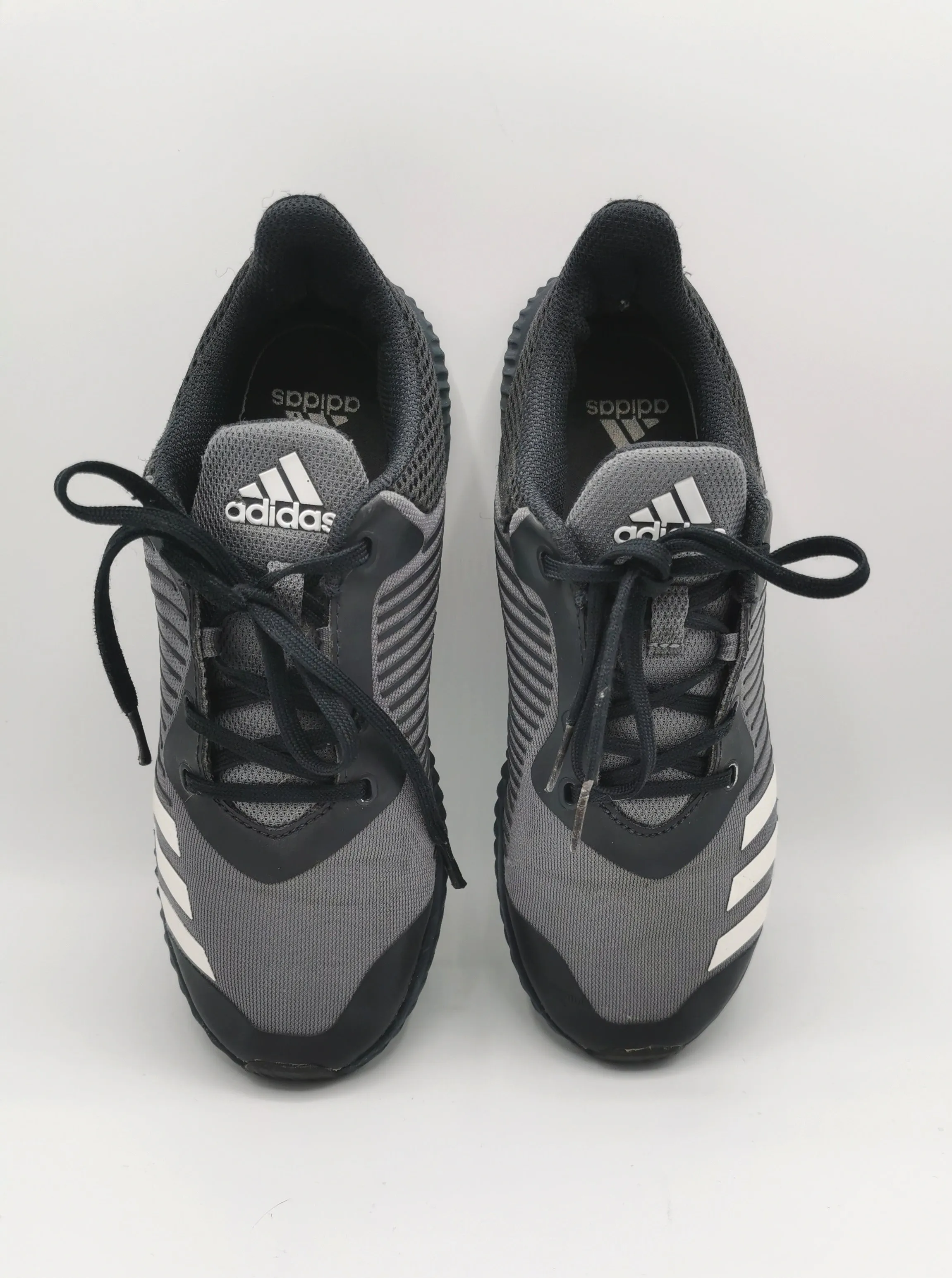 BOY SIZE 3 YOUTH - ADIDAS, Boys Eco Ortholite Cloudfoam Sneakers VGUC B59