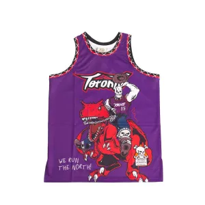 BRAND X WE RUN THE NORTH YOUTH BASKETBALL JERSEY (PURPLE)