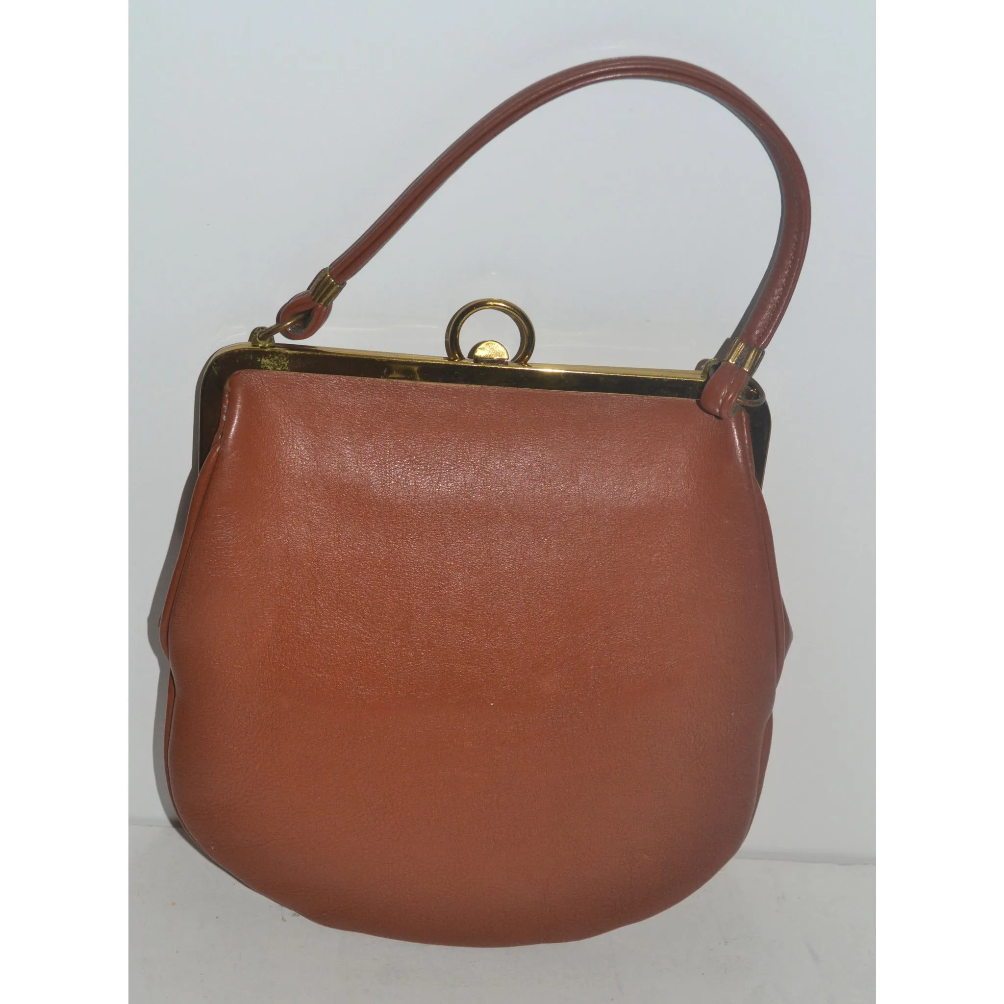 Brown Faux Leather Purse By Peck & Peck
