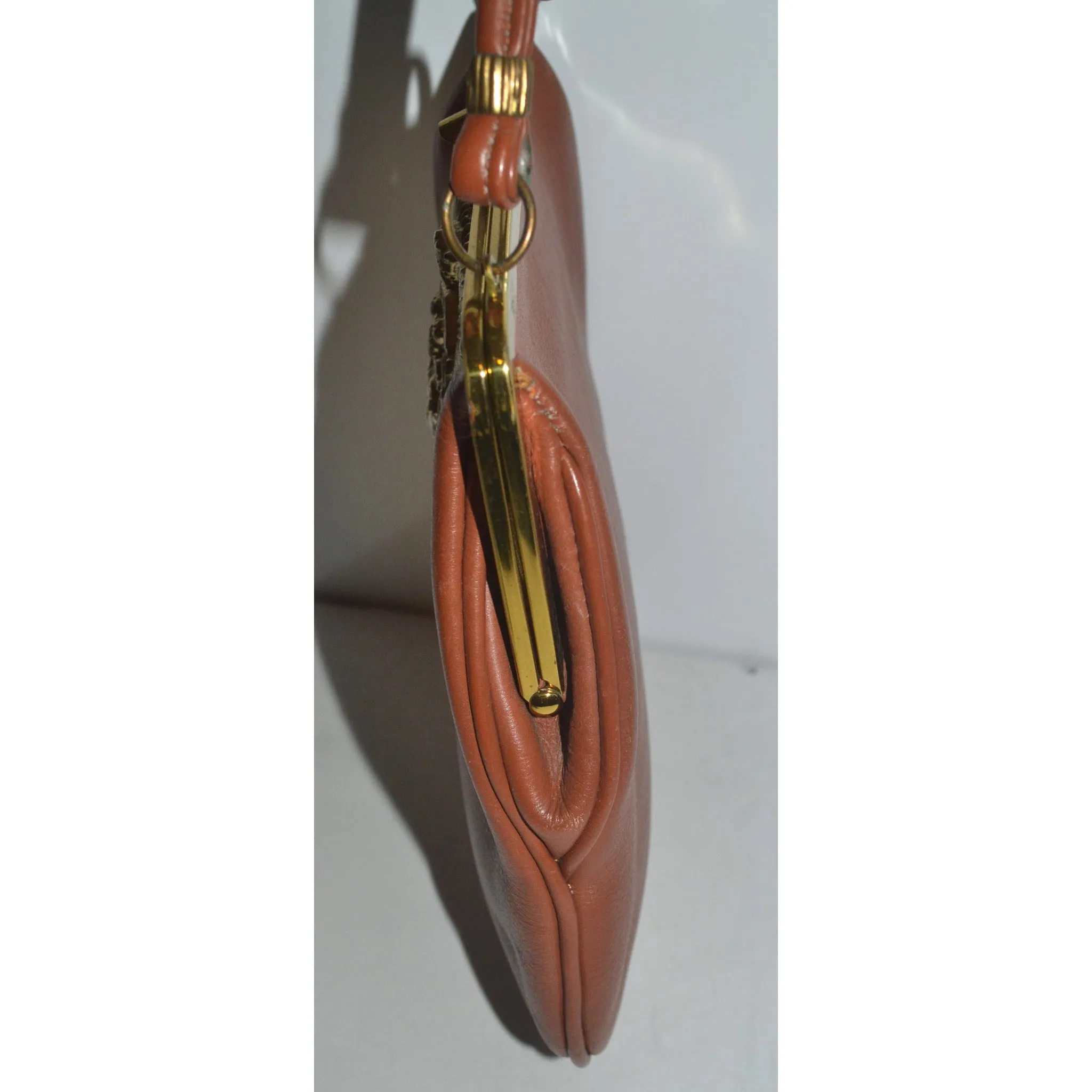 Brown Faux Leather Purse By Peck & Peck