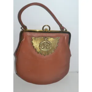 Brown Faux Leather Purse By Peck & Peck