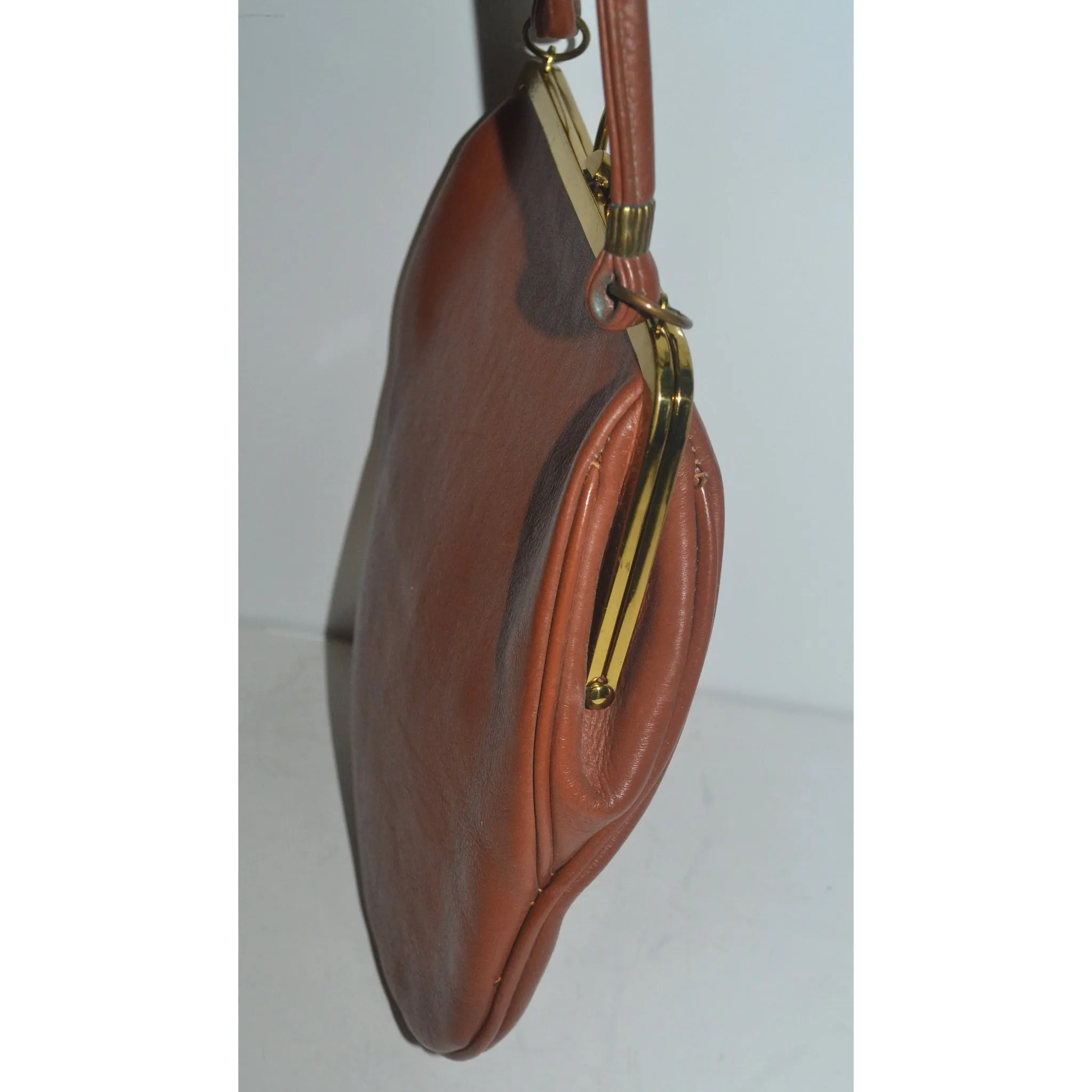 Brown Faux Leather Purse By Peck & Peck
