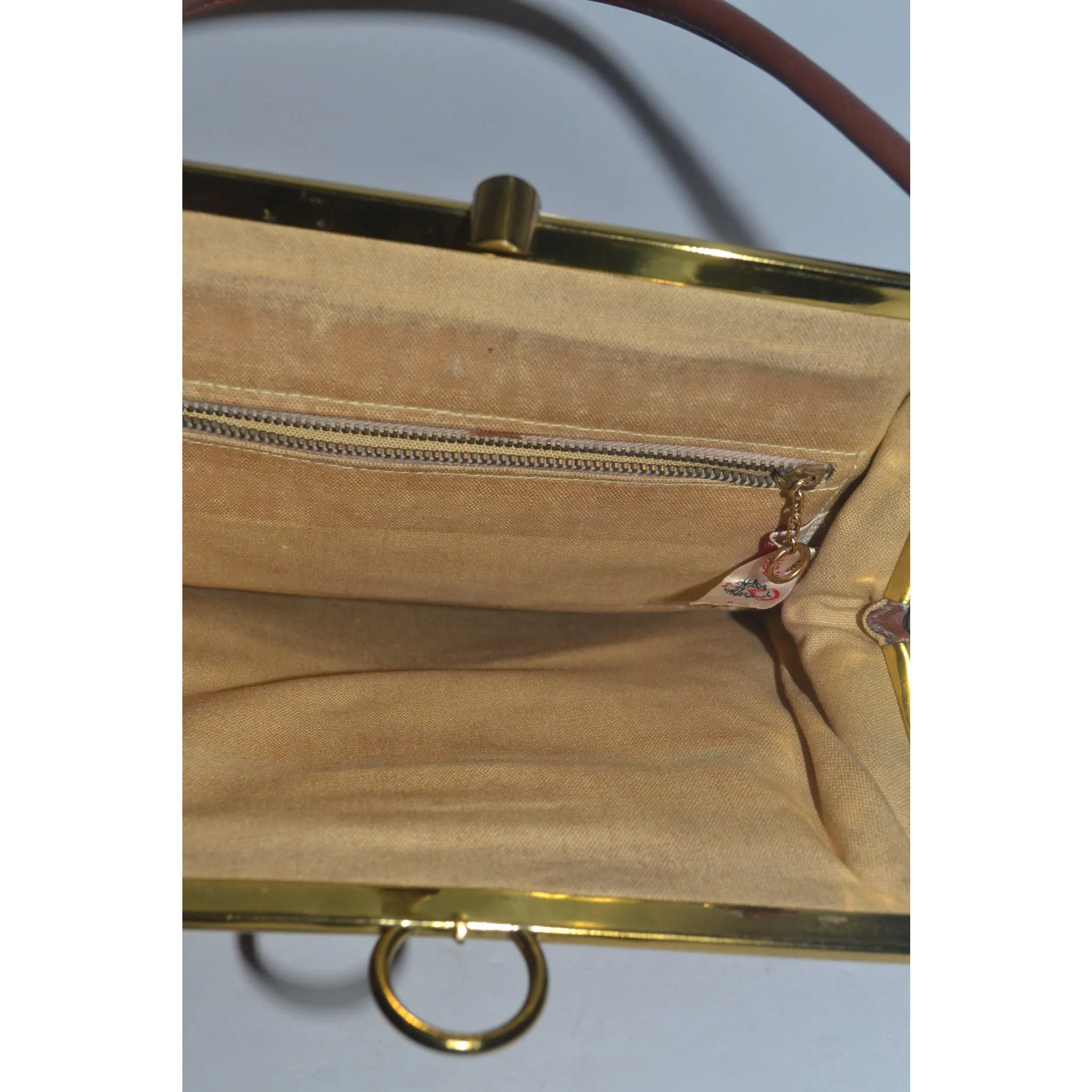 Brown Faux Leather Purse By Peck & Peck