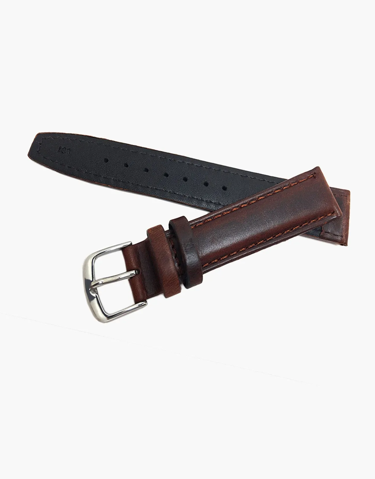 Brown Italian Calf skin Oil Tanned leather watch bands-Hadley-Roma MS881