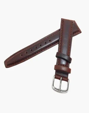 Brown Italian Calf skin Oil Tanned leather watch bands-Hadley-Roma MS881