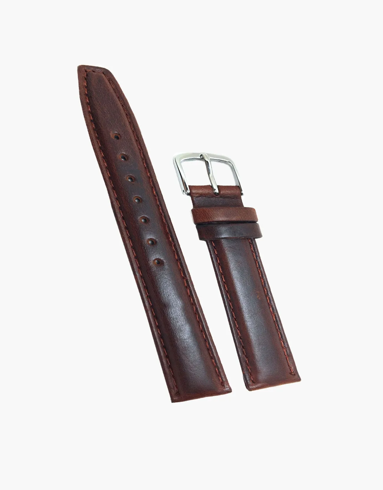 Brown Italian Calf skin Oil Tanned leather watch bands-Hadley-Roma MS881