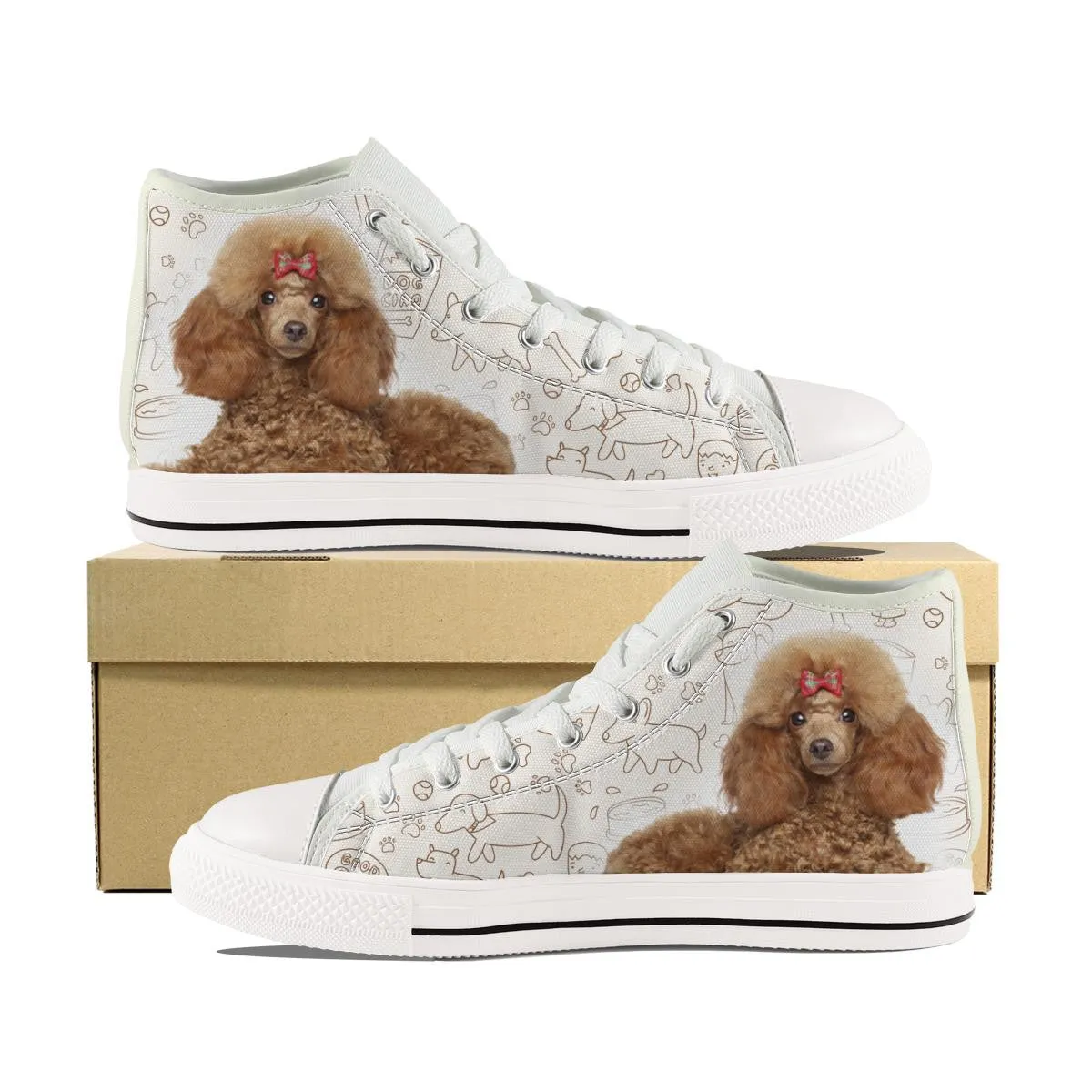 BROWN POODLE CANVAS SHOES