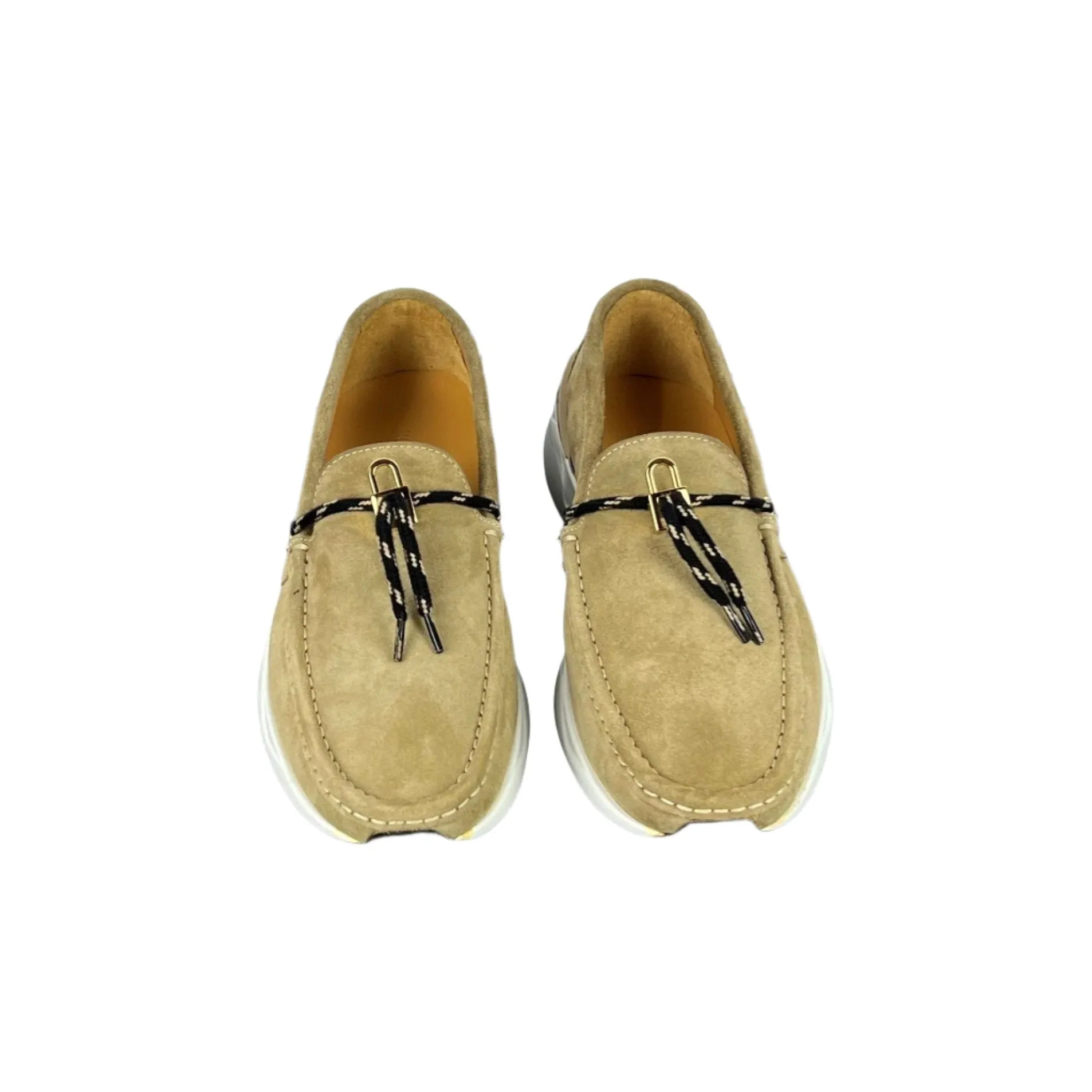 Buscemi Men's Mare Natural Suede Loafers SAMPLE