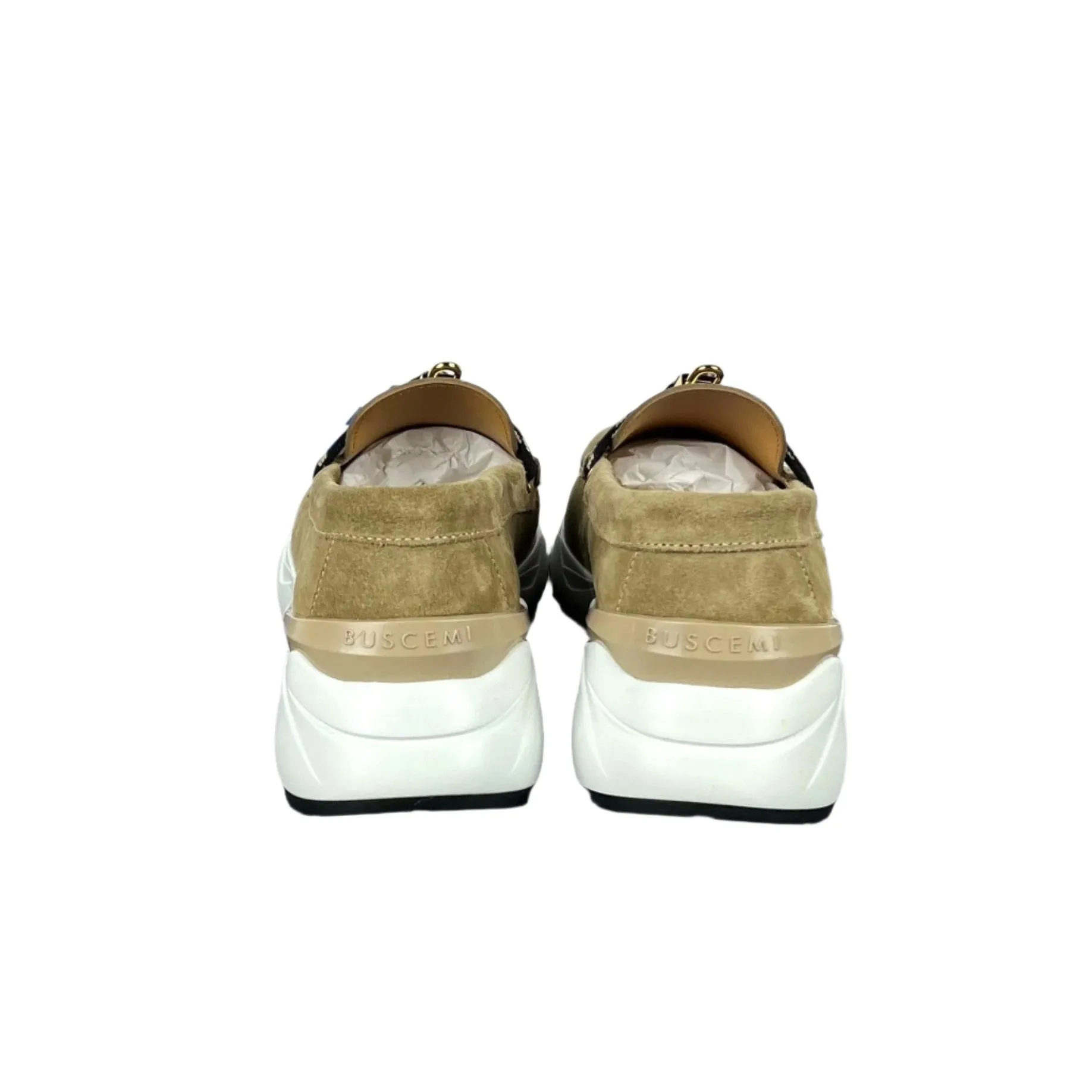 Buscemi Men's Mare Natural Suede Loafers SAMPLE