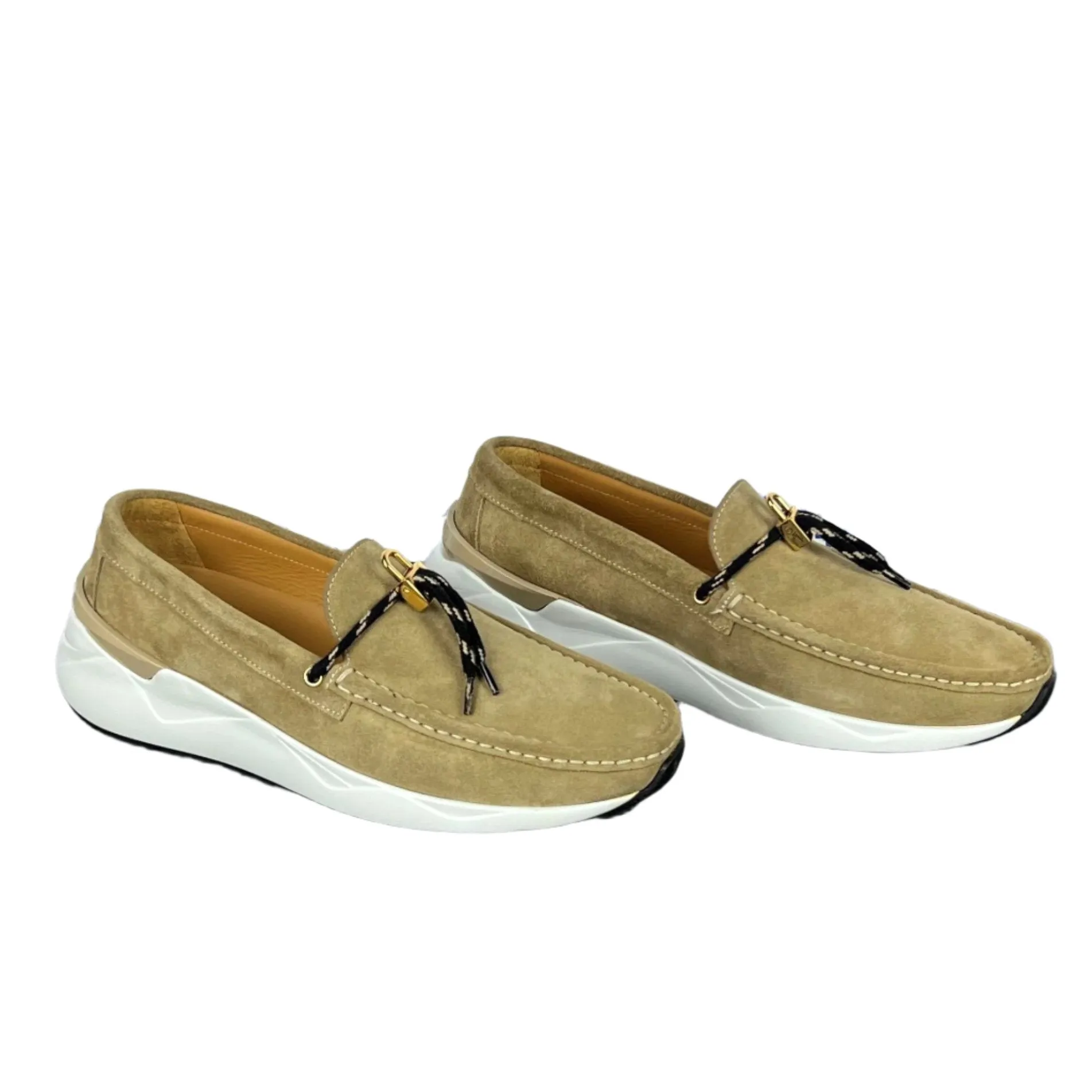 Buscemi Men's Mare Natural Suede Loafers SAMPLE