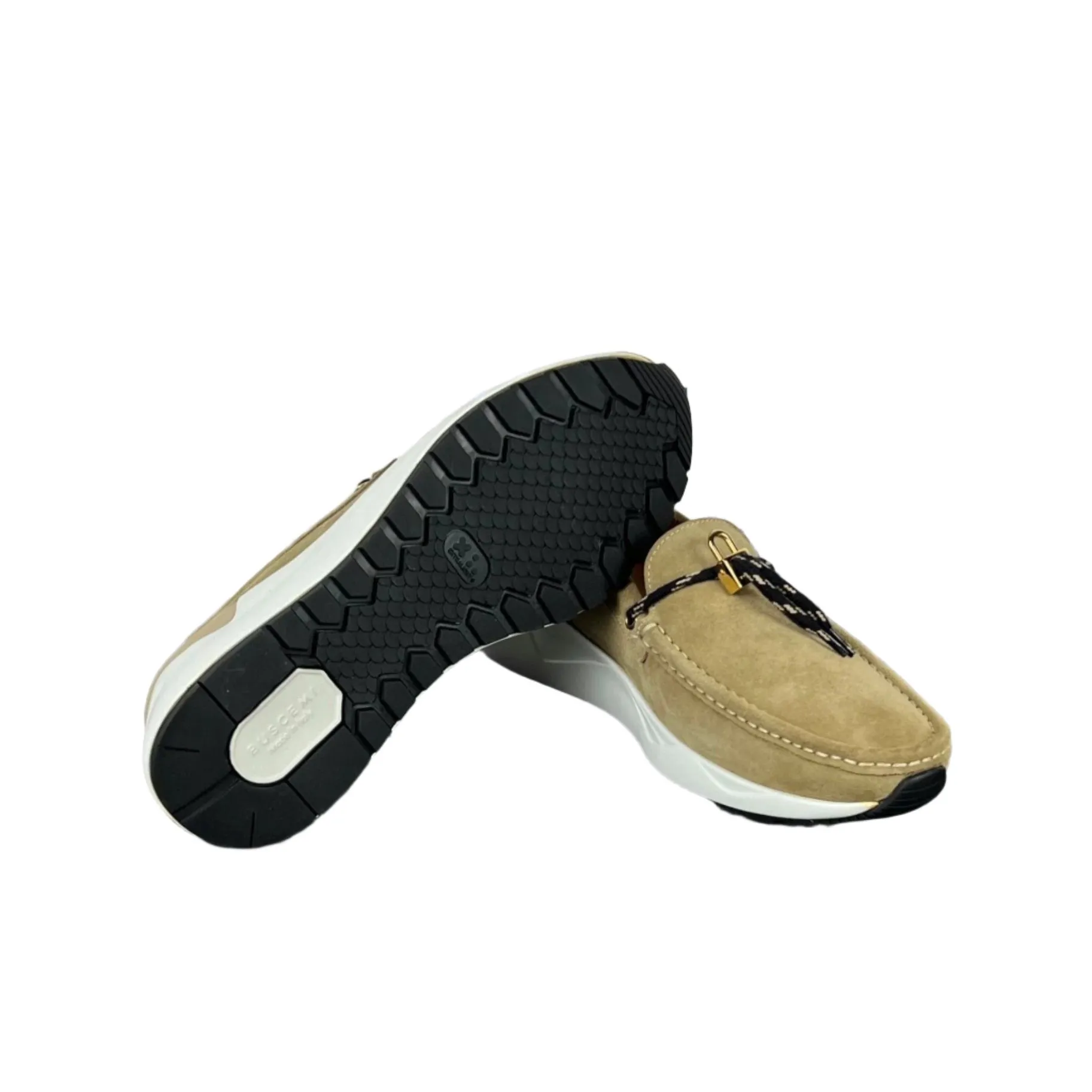 Buscemi Men's Mare Natural Suede Loafers SAMPLE